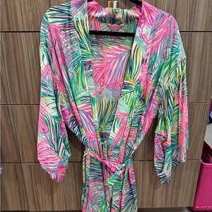 EUC Lilly Pulitzer Multicolor Tropical Print Robe L/XL